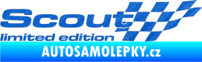 Samolepka Scout limited edition pravá 3D karbon modrý