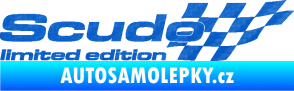 Samolepka Scudo limited edition pravá 3D karbon modrý