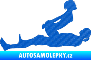 Samolepka Sexy siluety 019 3D karbon modrý
