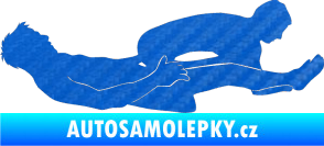 Samolepka Sexy siluety 029 3D karbon modrý