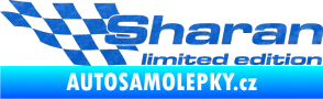 Samolepka Sharan limited edition levá 3D karbon modrý