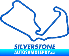 Samolepka Okruh Silverstone 2 3D karbon modrý