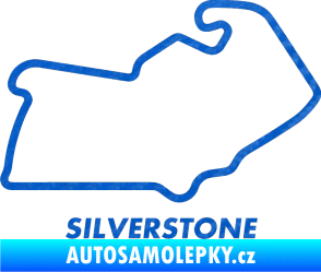 Samolepka Okruh Silverstone 3D karbon modrý