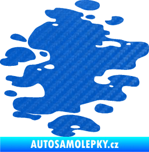 Samolepka Skvrna 001 pravá kaňka 3D karbon modrý