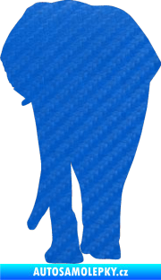 Samolepka Slon 008 levá 3D karbon modrý