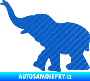 Samolepka Slon 022 levá 3D karbon modrý