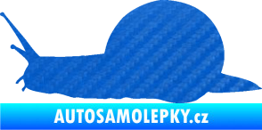 Samolepka Šnek 001 levá 3D karbon modrý