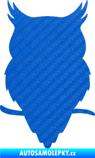 Samolepka Sova 001 levá 3D karbon modrý