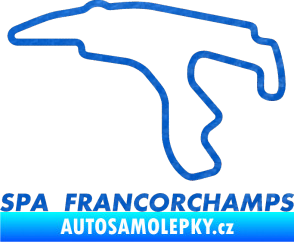 Samolepka Okruh Spa Francorchamps 3D karbon modrý