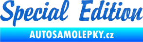 Samolepka Special edition 001 3D karbon modrý