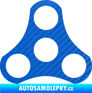 Samolepka Spinner 3D karbon modrý