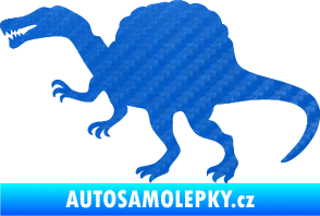 Samolepka Spinosaurus 001 levá 3D karbon modrý