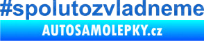 Samolepka #spolutozvladneme 3D karbon modrý