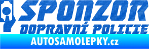 Samolepka Sponzor dopravní policie 004 3D karbon modrý