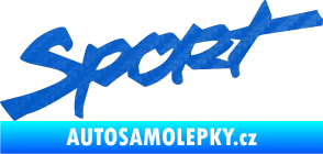 Samolepka Sport 001 3D karbon modrý