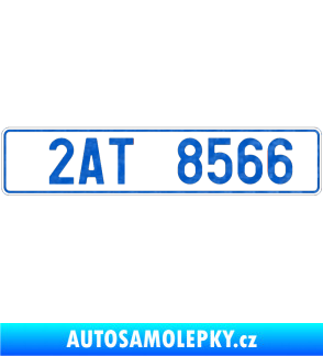 Samolepka SPZ bez EU reflexní (odrazkový) podklad 3D karbon modrý