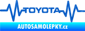 Samolepka Srdeční tep 022 toyota 3D karbon modrý
