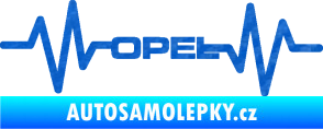 Samolepka Srdeční tep 029 Opel 3D karbon modrý
