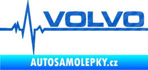 Samolepka Srdeční tep 037 pravá Volvo 3D karbon modrý