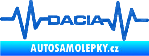 Samolepka Srdeční tep 044 levá Dacia 3D karbon modrý