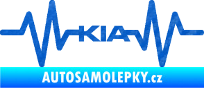 Samolepka Srdeční tep 049 Kia 3D karbon modrý