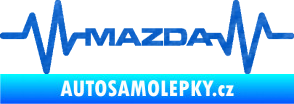 Samolepka Srdeční tep 059 Mazda 3D karbon modrý