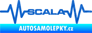 Samolepka Srdeční tep 075 Scala 3D karbon modrý
