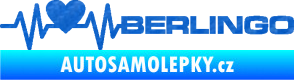 Samolepka Srdeční tep 092 pravá Berlingo Citroen 3D karbon modrý