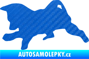 Samolepka Štěňátko 002 levá německý ovčák 3D karbon modrý