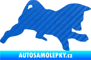 Samolepka Štěňátko 002 pravá německý ovčák 3D karbon modrý