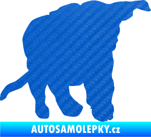 Samolepka Štěňátko 003 pravá 3D karbon modrý