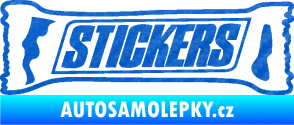 Samolepka Stickers nápis 3D karbon modrý