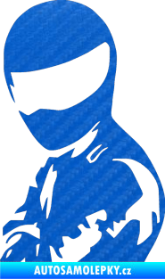 Samolepka Stig levá 3D karbon modrý