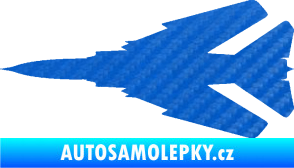 Samolepka Stíhací letoun 007 levá MIG 3D karbon modrý