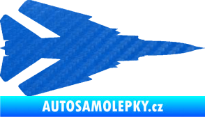 Samolepka Stíhací letoun 007 pravá MIG 3D karbon modrý