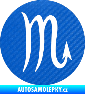Samolepka Štír 001 - horoskop 3D karbon modrý