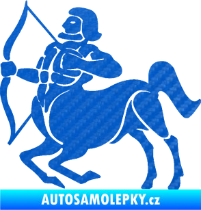 Samolepka Střelec 004 levá 3D karbon modrý