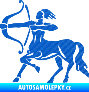Samolepka Střelec 005 levá 3D karbon modrý