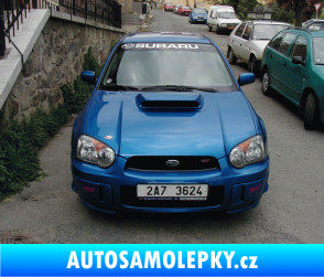 Samolepka Subaru Impreza - přední 3D karbon modrý