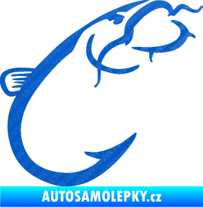 Samolepka Sumec 003 pravá 3D karbon modrý