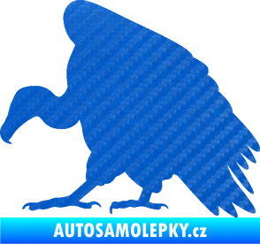 Samolepka Sup 001 levá 3D karbon modrý
