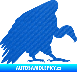 Samolepka Sup 001 pravá 3D karbon modrý