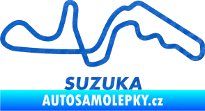 Samolepka Okruh Suzuka 3D karbon modrý