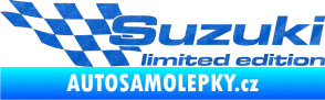 Samolepka Suzuki limited edition levá 3D karbon modrý
