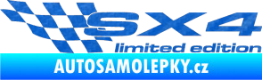 Samolepka SX4 limited edition levá 3D karbon modrý