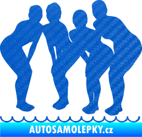 Samolepka Synchronizované plavání 001 tým 3D karbon modrý
