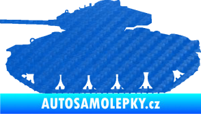 Samolepka Tank 001 levá WW2 3D karbon modrý