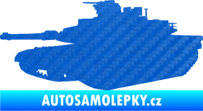 Samolepka Tank 002 levá M1 Abrams 3D karbon modrý