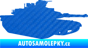 Samolepka Tank 002 pravá M1 Abrams 3D karbon modrý