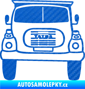 Samolepka Tatra karikatura 3D karbon modrý